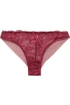 ID SARRIERI CHANTILLY LACE AND TULLE BRIEFS