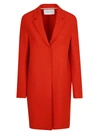 Harris Wharf London Oversized Wool-felt Coat In Orange