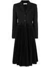 MANTÙ MANTU PLEATED SINGLE BREASTED COAT - BLACK