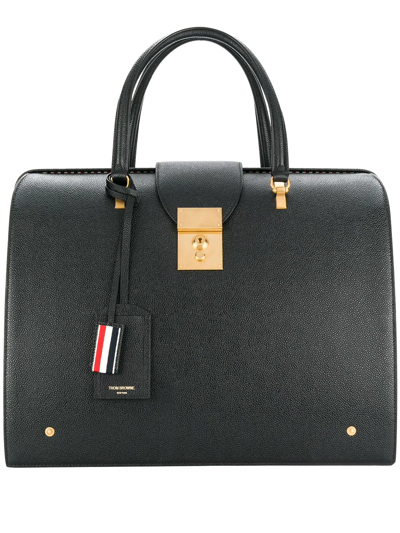 Thom Browne Pebbled Leather Mr. Thom Bag In Black