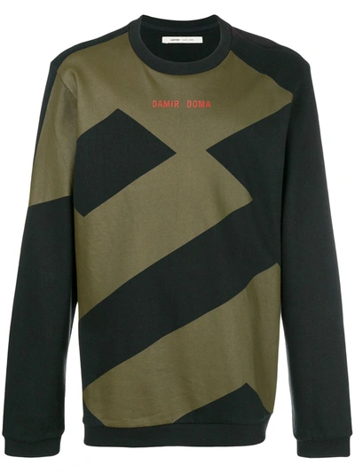 Damir Doma X Lotto Werno Sweatshirt In Black-green