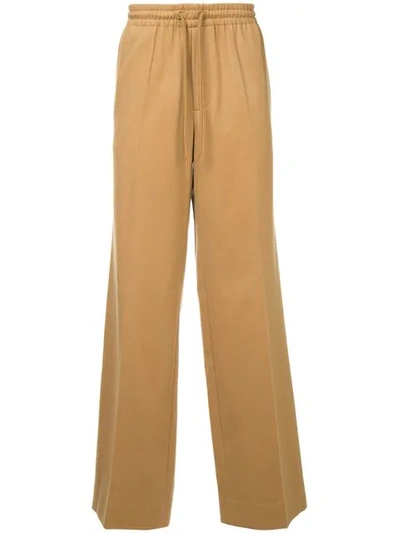 Undercover Wide-leg Track Pants In Brown