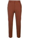 THEORY CREASED CROPPED TROUSERS