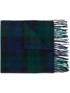 Barbour Checked Scarf In Black Watch