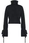 A.L.C A.L.C. WOMAN RIBBED MERINO WOOL-BLEND TURTLENECK SWEATER CHARCOAL,3074457345618716726