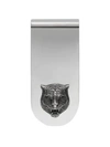 GUCCI MONEY CLIP WITH FELINE HEAD IN SILVER