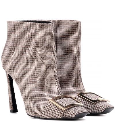 Roger Vivier Trompette Houndstooth Ankle Boot In Multicoloured