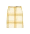 ALEXA CHUNG Checked wool-blend miniskirt,P00344586