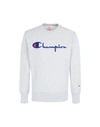 Champion Reverse Wave Embroidered Logo Sweatshirt In Grey