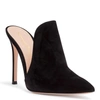 GIANVITO ROSSI ARAMIS 105 BLACK SUEDE MULES,GR13136S