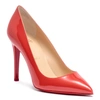 CHRISTIAN LOUBOUTIN PIGALLE 100 LIGHT RED PATENT LEATHER PUMPS,CL12219S