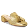 CHRISTIAN LOUBOUTIN BARRY 35 METALLIC GOLD LEATHER MULES,CL12114S