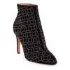 ALAÏA BLACK VELVET STUDDED ANKLE BOOT,AA11174S