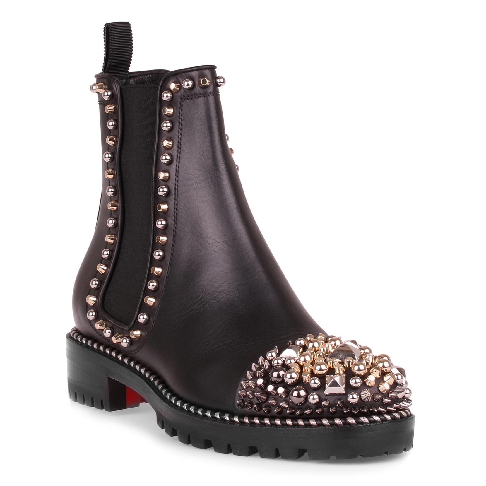 louboutin booties studded