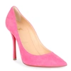 CHRISTIAN LOUBOUTIN DECOLTISH 100 PINK SUEDE PUMP,CL11269S