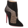 CHRISTIAN LOUBOUTIN PAPILLOBOOT 100 BLACK SUEDE MESH BOOT,CL11212S