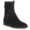 ALAÏA BLACK SUEDE LACE-UP ANKLE BOOT,AA11134S