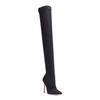 Gianvito Rossi Black Vox Cuissard 105 Knee High Boot In Black