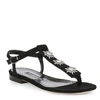 MANOLO BLAHNIK GHAZALINA BLACK SUEDE SANDAL,MB12117S