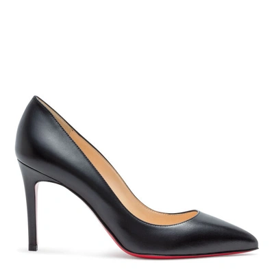 Christian Louboutin Decollete 85mm Patent Leather Red Sole Pumps In Black