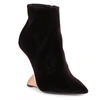 FERRAGAMO BOLGHERIV BLACK VELVET RUNWAY WEDGE,SF11229S