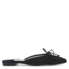 MANOLO BLAHNIK BALLERIMU BLACK SUEDE FLAT MULE,MB12155S