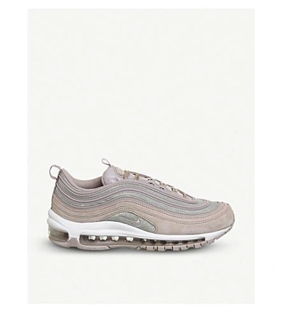 Nike Air Max 97 Glittered Leather And Suede Trainers In Pastel Pink