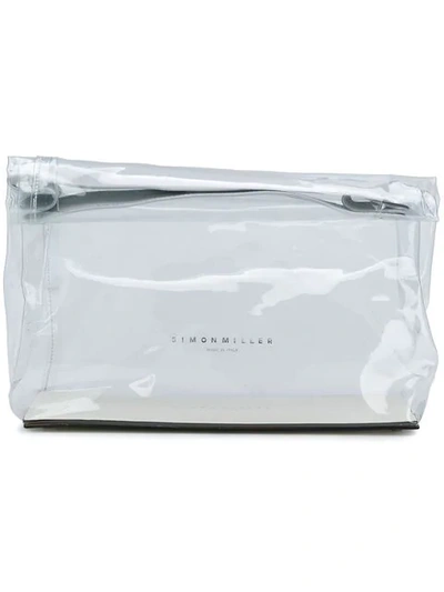 Simon Miller White And Transparent Lunchbag 30 Pvc Clutch Bag In White