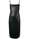 THEORY faux leather slip dress