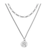 SERGE DENIMES Silver St Christopher Multi Chain Necklace