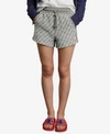 Champion Reverse-weave High-waist Shorts In Diagonal Logo Heather