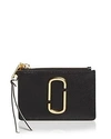 Marc Jacobs Snapshot Top Zip Multi Wallet In Black In Black Multi/gold