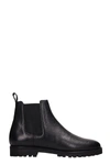 ETQ. Etq Black Grained Leather Beatles Ankle Boot,10694128