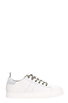 LOW BRAND WHITE LEATHER SNEAKERS,10694105