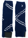RAF SIMONS CONTRAST KNITTED GLOVES