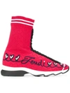 FENDI logo运动袜靴