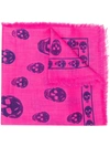 ALEXANDER MCQUEEN ALEXANDER MCQUEEN SKULL PRINT SCARF - PINK