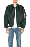 Alpha Industries Reversible Flight Jacket In Patrol Green