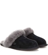 Ugg Scuffette Ii Black Suede Slippers