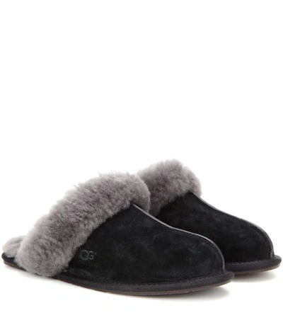 Ugg Scuffette Ii Suede Slippers In Black