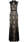 CATHERINE DEANE CATHERINE DEANE WOMAN JESS CORDED LACE GOWN BLACK,3074457345619693747