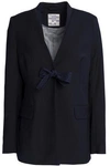 BAUM UND PFERDGARTEN WOMAN BOW-EMBELLISHED CREPE BLAZER MIDNIGHT BLUE,GB 3607804572386299