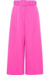 OSCAR DE LA RENTA BELTED WOOL-BLEND TWILL CULOTTES,3074457345619266336