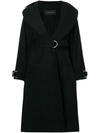CEDRIC CHARLIER CÉDRIC CHARLIER BELTED MIDI TRENCH - BLUE