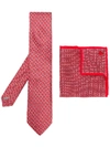 CANALI CANALI PRINTED TIE SET - RED