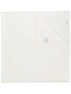 Gucci Gg Jacquard Scarf - White In White
