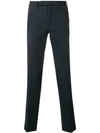 Incotex Slim Fit Trousers In Blue With Check Pattern In Blue