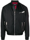 LES HOMMES ZIP DETAIL BOMBER JACKET