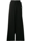 YOHJI YAMAMOTO YOHJI YAMAMOTO HIGH WAISTED LOOSE TROUSERS - BLACK