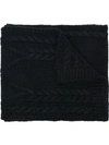 MONCLER MONCLER 针织围巾 - 黑色